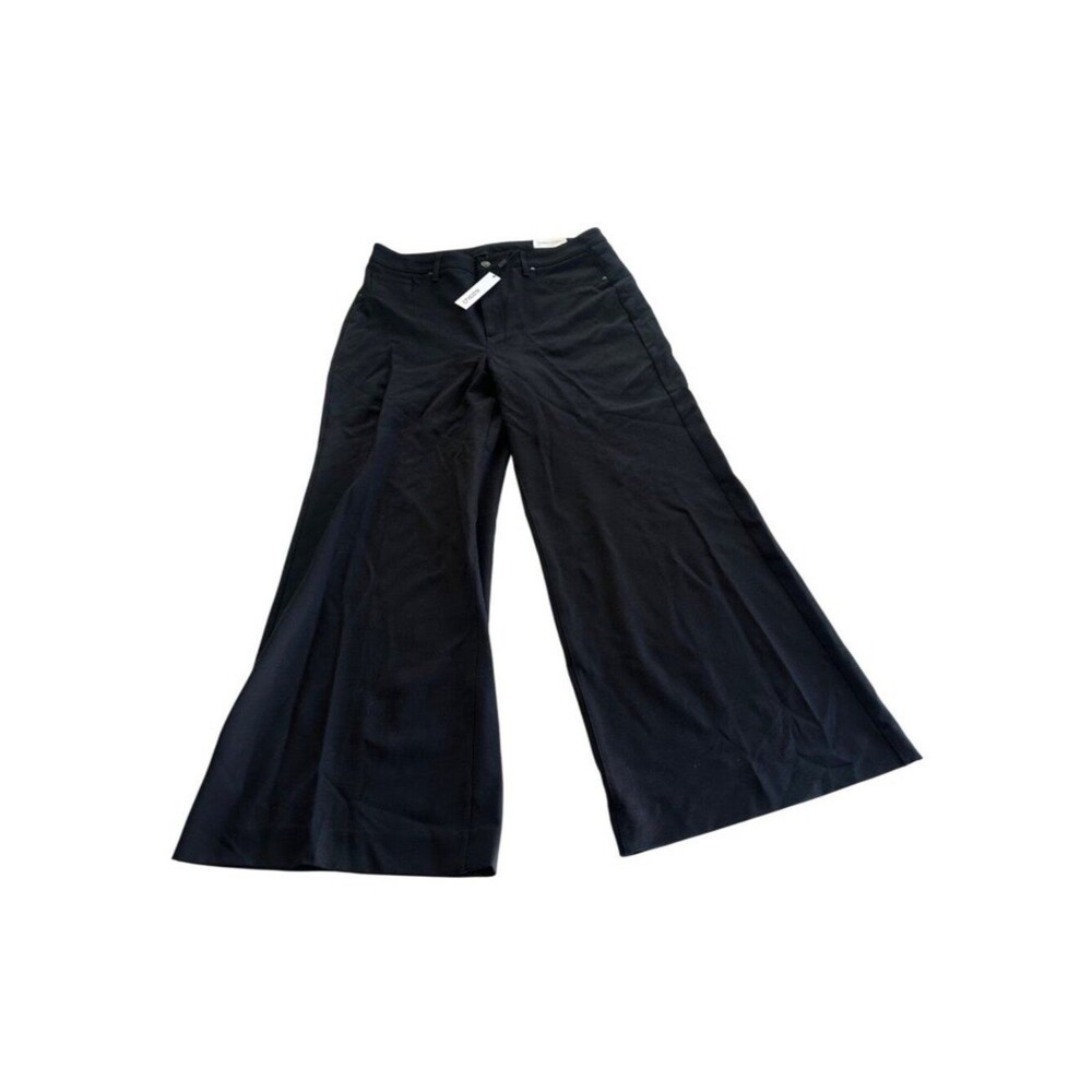 Chico's 2.5 (14R) High Rise Wide Leg Ponte Pants Black NEW Office Career
